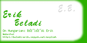 erik beladi business card